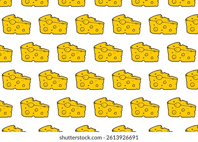 Cheese pattern background set. Collection icon cheese. Vector