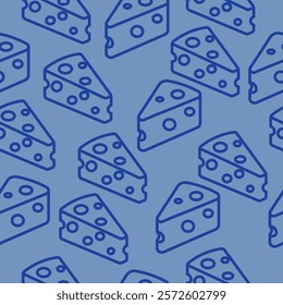 Cheese Pattern Seamless. Cheese Cutout Vector. Cartoon Style Cheese Cutout Pattern