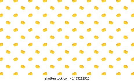 Cheese pattern vector. Cheese on white background. symbol. free space for text. copy space.