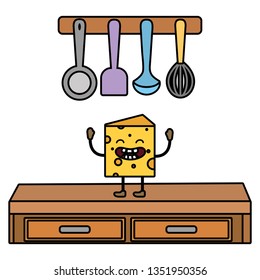 cheese piece cartoon