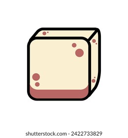 cheese piece flat style icon design, food eat restaurant and menu theme Vector illustration