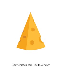 Cheese piece icon. Flat illustration of Cheese piece vector icon for web design isolated