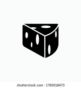 Cheese Piece Icon. Symbol of Food Ingredients - Vector.