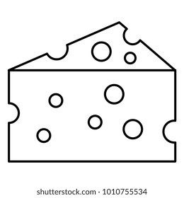 cheese piece isolated icon