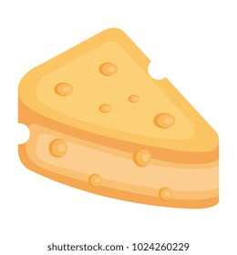 cheese piece isolated icon