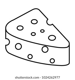 cheese piece isolated icon