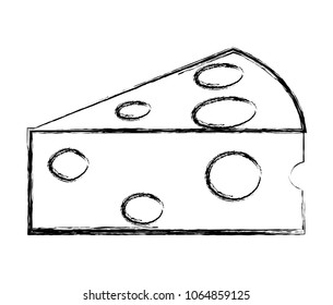 cheese piece isolated icon