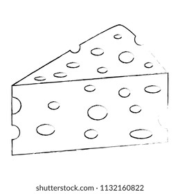 cheese piece isolated icon