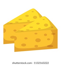 cheese piece isolated icon