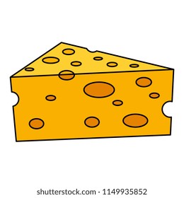 cheese piece isolated icon