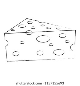 cheese piece isolated icon