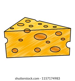 cheese piece isolated icon