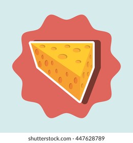 cheese piece isolated icon design, vector illustration  graphic 