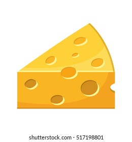 cheese piece isolated icon vector illustration design