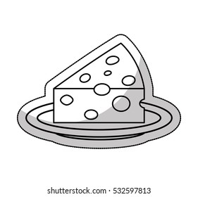 cheese piece isolated icon vector illustration design