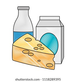 cheese piece and milk