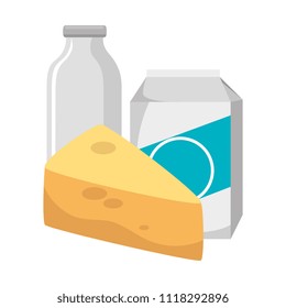 cheese piece and milk