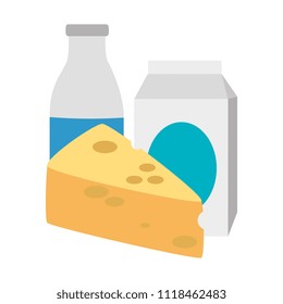 cheese piece and milk