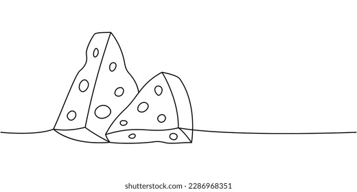 Cheese pieces one line