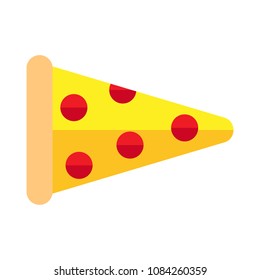 Cheese pizza icon on white background vector illustration flat design