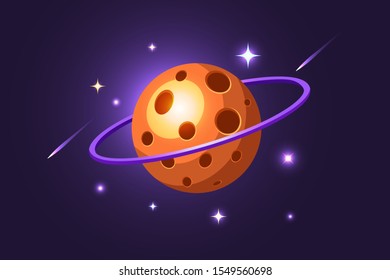 Cheese planet illustration background design