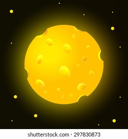 Cheese planet in space