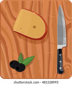 cheese plate with olives