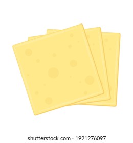 Cheese plate vector. Cheese on white background.