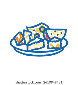 cheese platter french cuisine doodle icon sketch vector. cheese platter french cuisine sign. isolated symbol illustration