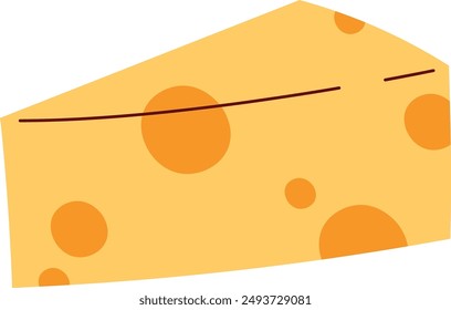 Cheese Product Slice Vector Illustration