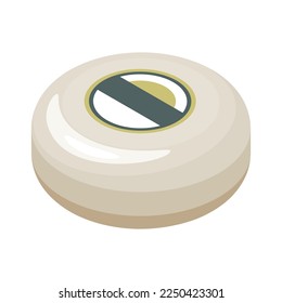 Cheese production isometric composition with ready product isolated image vector illustration