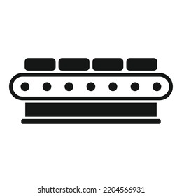 Cheese Production Line Icon Simple Vector. Food Factory. Butter Process