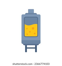 Cheese production pot icon flat vector. Milk food. Good product isolated