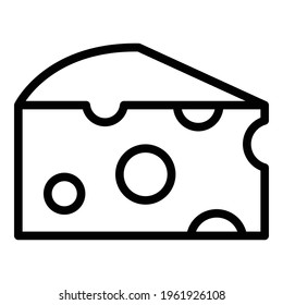 Käseeiweißsymbol. Outline-Käse-Protein-Vektorsymbol für Webdesign einzeln auf weißem Hintergrund