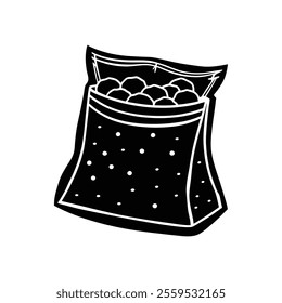 Cheese Puffs Silhouette Designs for Food and Creative Projects