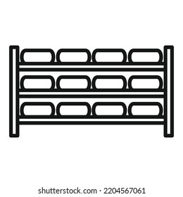 Cheese rack icon outline vector. Milk food. Dairy process