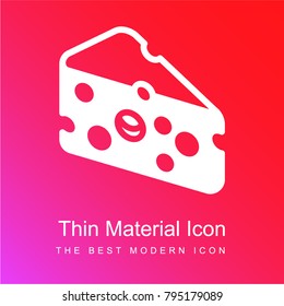 Cheese red and pink gradient material white icon minimal design