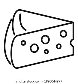 Cheese ricotta icon. Outline Cheese ricotta vector icon for web design isolated on white background