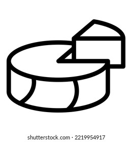 Käserollen Symbol Umrissvektor. Fondue dip. Gabelnahrung