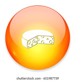 cheese round icon
