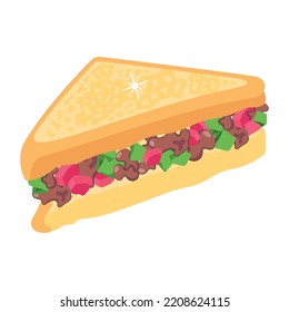 Käse-Sandwich-Symbol, anpassbares Design 
