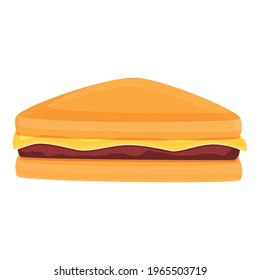 Cheese sandwich icon. Cartoon of Cheese sandwich vector icon for web design isolated on white background
