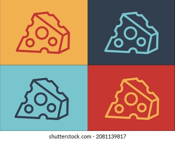 Cheese Sandwich Logo Template, Simple Flat Icon of cheese,food,sandwich