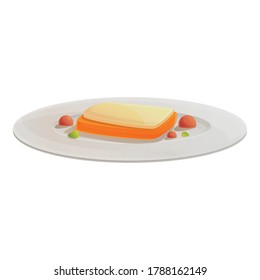 Cheese sandwich molecular cuisine icon. Cartoon of cheese sandwich molecular cuisine vector icon for web design isolated on white background