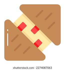 Diseño vector de sándwich de queso en estilo moderno, concepto de comida rápida