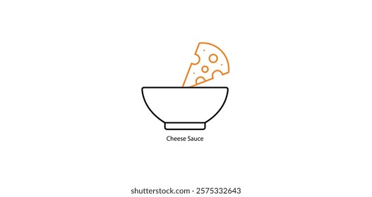 Cheese Sauce Vector Icon for Pasta and Nachos