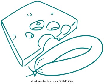 Cheese and sausage