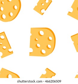 Cheese, seamless background , vector illustration
