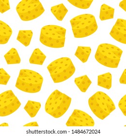 Cheese Seamless Pattern Background Vector Design