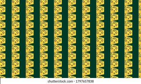 Cheese seamless pattern background vector
